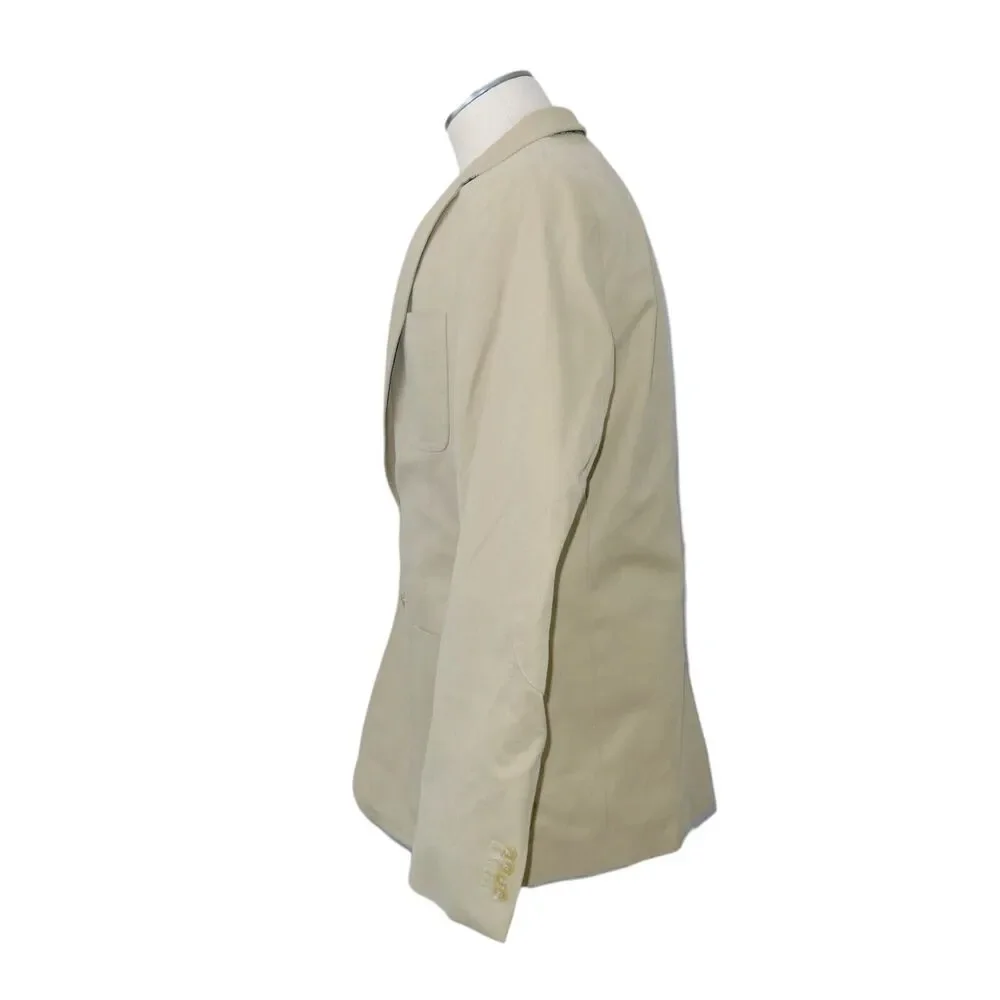 Banana Republic 44R Tailored Fit Tan Color Lined 2 Button Front Pockets Cotton